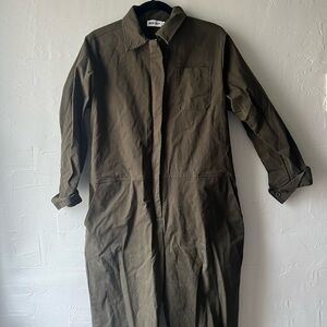 Women's Olive Green Baggy Boiler Suit by Red Sky Shop